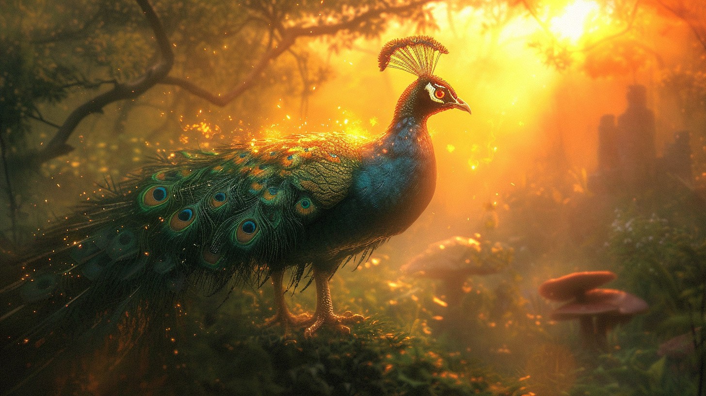 prehistoric peacock